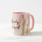 Mug Crème rose Sud-Ouest Cowgirl Cowhide (Devant droit)