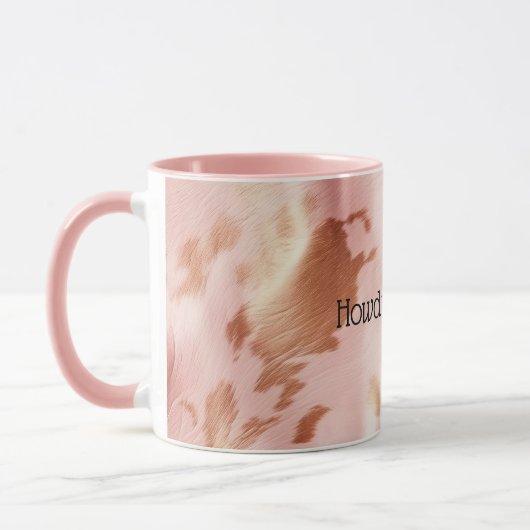 Mug Crème rose vif Fille Cowhide Brown (Gauche)