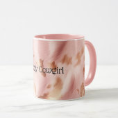 Mug Crème rose vif Fille Cowhide Brown (Devant droit)
