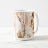 Mug Crème Rustique Floral Boho (Devant droit)