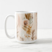 Mug Crème Rustique Floral Boho (Gauche)