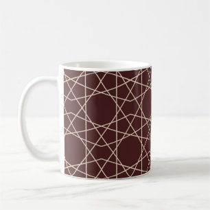 Mug Crème Sang de Boeuf Géométrie