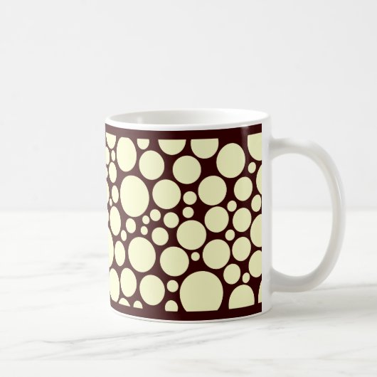Mug Crème Tachetée sur Marron Foncé (Droite)
