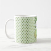 Mug Crème verte douce mignonne et hibou jaune (Gauche)