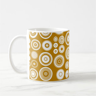Mug Crème vintage et Cinquante Blanches Art Abstrait