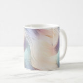 Mug Crème Violet Aqua Rose Tourbillon (Devant droit)