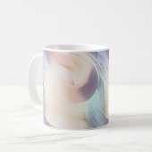 Mug Crème Violet Aqua Rose Tourbillon (Devant gauche)