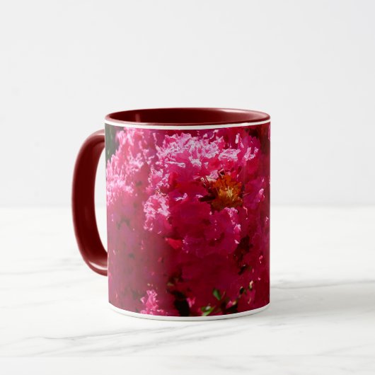 Mug Crepe Myrtle Tree Magenta Floral (Devant gauche)