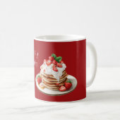 Mug Crêpes aux fraises rouges (Devant droit)