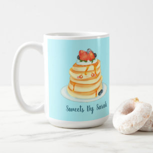 Mug Crêpes Floconneuses Avec Sirop D'Érable, Fruit Et 