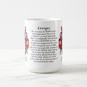 Mug Crespo, l'origine, la signification et la crête (Centre)