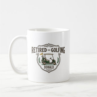 Mug Crest de chariot de golf personnalisé pour retrait