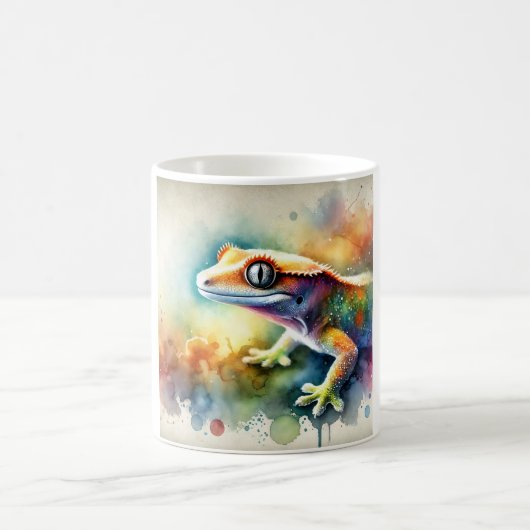Mug Crested Gecko 180624AREF115 - Watercolor (Centre)