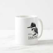 Mug Crested Kingfisher Black & White (Devant droit)