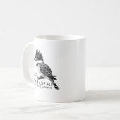 Mug Crested Kingfisher Black & White (Devant gauche)