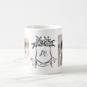 Mug Crête à main lunaire   Monogramme et photos