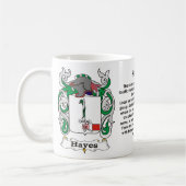 Mug Crête de famille de Hayes sur l'amug (Gauche)