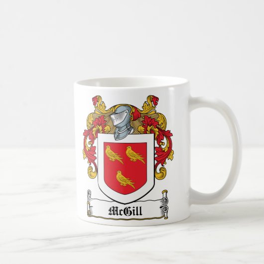 Mug Crête de famille de McGill (Droite)