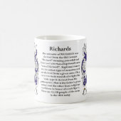 Mug Crête de famille de Richards comprenant l'histoire (Centre)