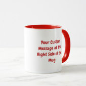 Mug Crête de pastèque sur tartan (Devant droit)