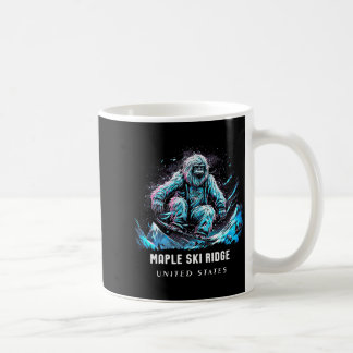 Mug crête de ski d'érable skieur ski skiing états-unis