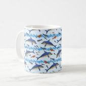 Mug Crète Grèce Minoan Dolphins & Marine Life Motif (Devant gauche)