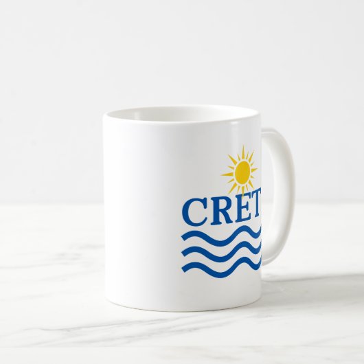 Mug CRETE Grèce, Vagues Sun (Devant droit)