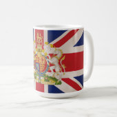 Mug Crête royale sur le drapeau d'Union Jack (Devant droit)