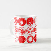 Mug [Crêtes de famille] Fleurs (Devant gauche)