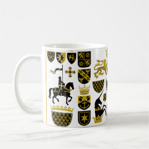 Mug Crêtes héraldiques, dessins symboliques.