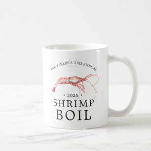 Mug Crevette bouillie  Thème de fruits de mer  Évén