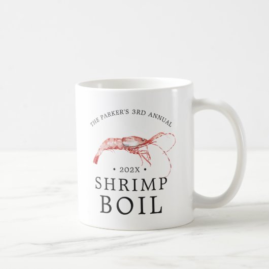 Mug Crevette bouillie| Thème de fruits de mer| Événeme (Droite)