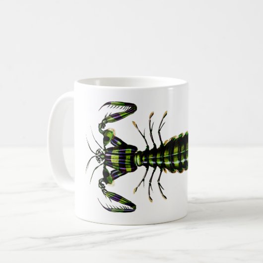 Mug Crevette Mantis - Conception Vintage (Devant gauche)
