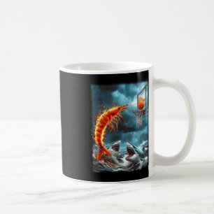 Mug Crevette qui plonge sur des requins Mème drôle d'o