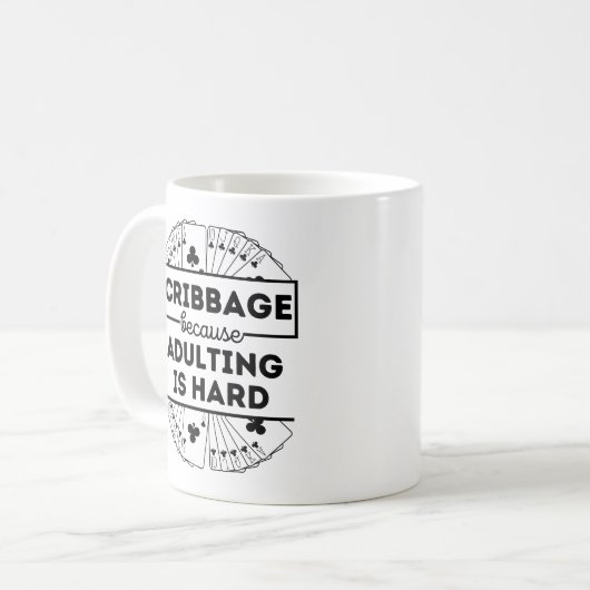 Mug Cribbage parce que aduler est dur (Devant gauche)