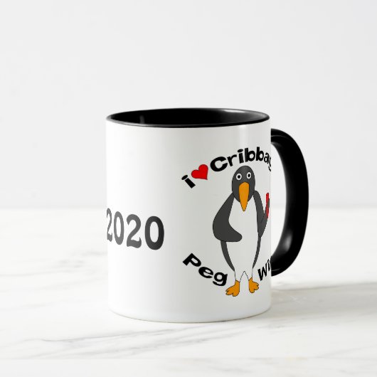 Mug Cribbage Peg gagne (Devant droit)