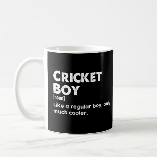 Mug Cricket Boy Drôle Définition Cricket Lover (Gauche)