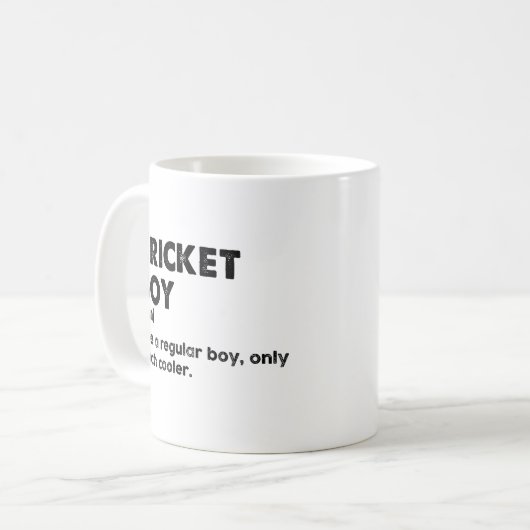 Mug Cricket Boy Funny Dictionnaire Définition (Devant gauche)