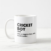 Mug Cricket Boy Funny Dictionnaire Définition (Gauche)