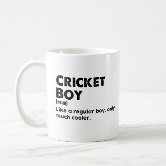 Mug Cricket Boy Funny Dictionnaire Définition (Gauche)