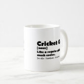 Mug Cricket Girl Drôle Définition Cricket Lover (Devant droit)