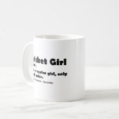 Mug Cricket Girl Drôle Définition Cricket Lover (Devant gauche)