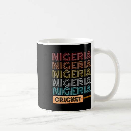 Mug Cricket Nigéria Rétro Vintage (Droite)
