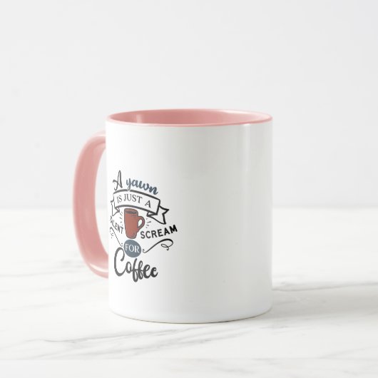 Mug Crie pour café (Devant gauche)