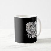 Mug Crier Coeur classique - Squelette Mains Coeur (Devant droit)