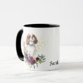 Mug Crimson Bouquet Cavalier King Charles Spaniel (Devant gauche)