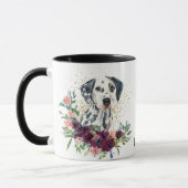 Mug Crimson Floral Bouquet Chien dalmate (Gauche)