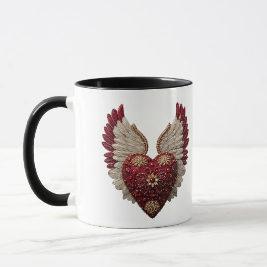Mug "Crimson Love Wings" (Gauche)