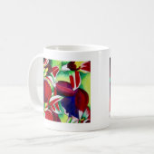 Mug Crimson tropical Singapour Orchidées fleuris (Devant gauche)