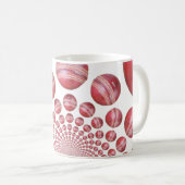 Mug Crimson Vortex : Belle Balle de Cricket Rouge (Devant droit)